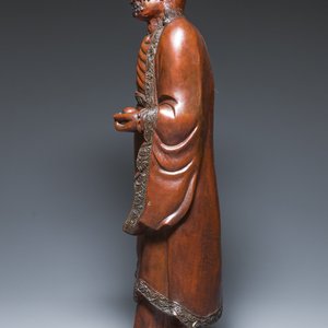A large Japanese lacquered wooden figure of Daruma, Meiji, 19th C. — foto 5