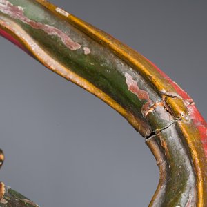 A large Japanese polychromed and gilt-lacquered wood figure of a divine general, Edo, dated 1623 — photo 9
