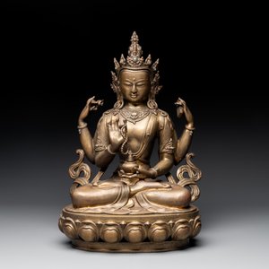 A large Nepalese bronze sculpture of Usnisavijaya, 20th C. — photo 2