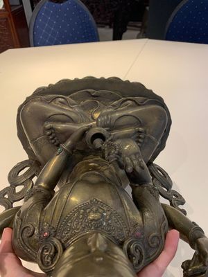 A large Nepalese bronze sculpture of Usnisavijaya, 20th C. — photo 7