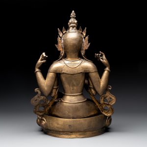 A large Nepalese bronze sculpture of Usnisavijaya, 20th C. — photo 4
