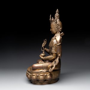 A large Nepalese bronze sculpture of Usnisavijaya, 20th C. — photo 5