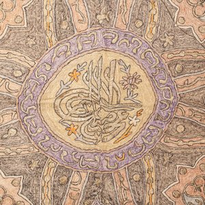 A large Ottoman silvered- and gilt-metal-wired linen cloth, Turkey, 19/20th C. — photo 5