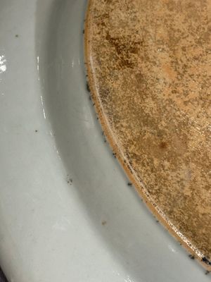 A large oval Chinese export 'EHA' monogrammed 'landscape' dish, Jiaqing, ca. 1800 — photo 8