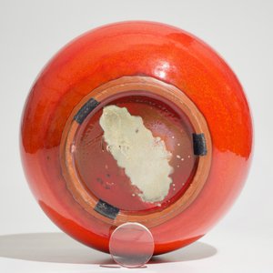 A large oxblood glazed modernist globular vase, Perignem, 2nd half 20th C. — photo 6