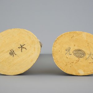 A large pair of Chinese inlaid ivory figures, 19th C. — photo 6