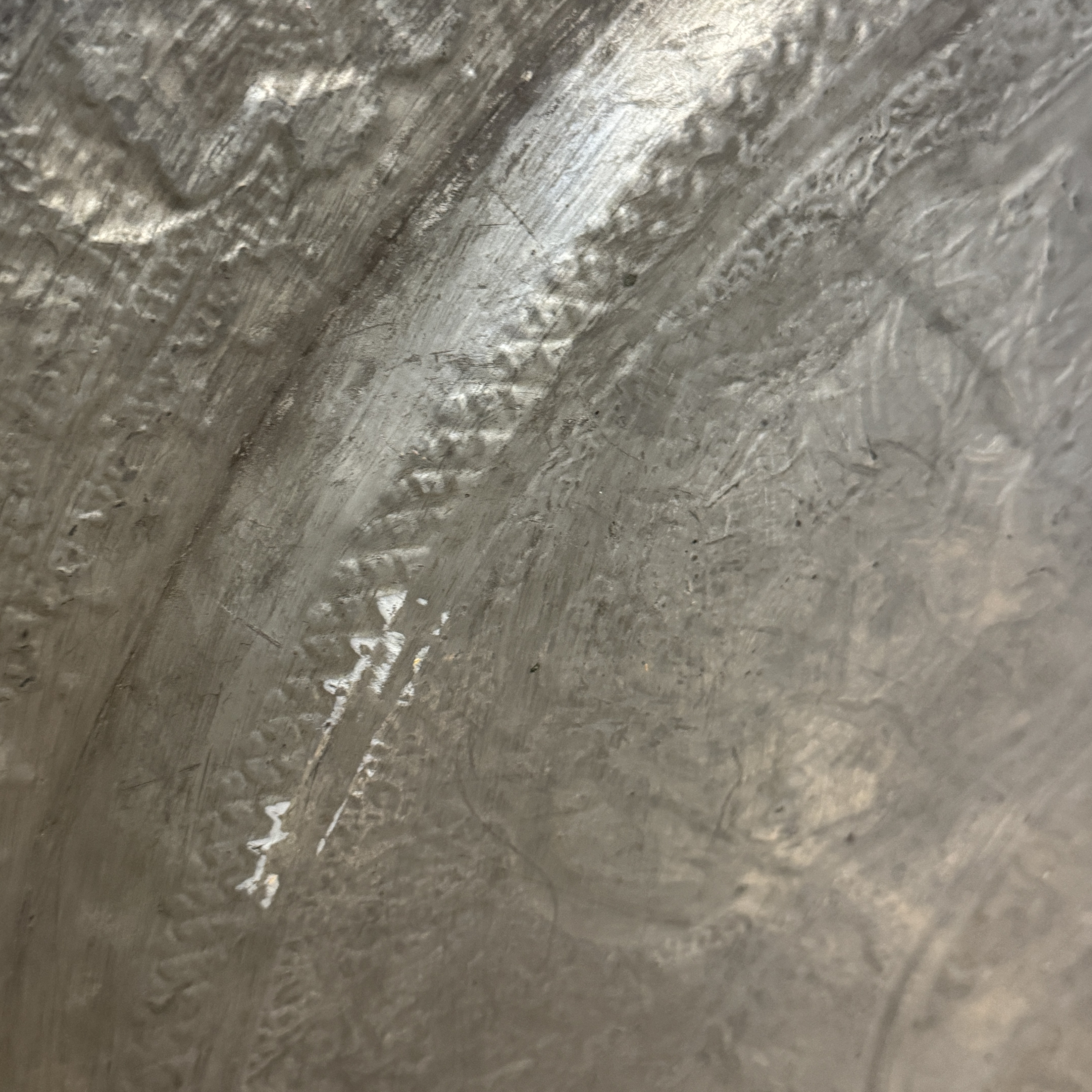 A large Persian engraved tinned-copper tray with narrative design — photo 33