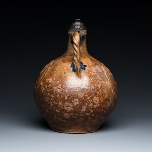 A large pewter-lidded armorial stoneware bellarmine jug with portrait medallions, Frechen, Germany, dated 1603 and 1605 — 照片 5