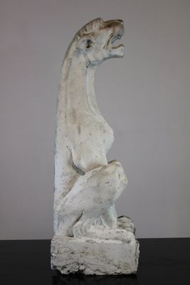 A large plaster cast of a gargoyle, workshop De Wispelaere, Bruges, 1st half 20th C.
