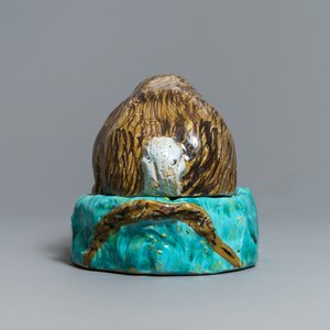 A large polychrome Brussels faience 'hare' tureen and cover, 18th C. — 照片 5