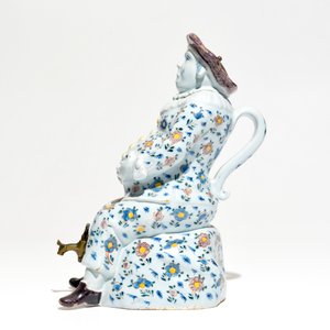 A large polychrome Dutch Delft Bobbejak type table fountain, 18th C. — 照片 3