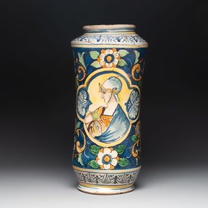 A large polychrome Italian maiolica albarello, Caltagirone, 19th C. — foto 3