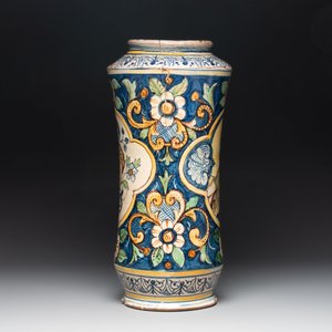 A large polychrome Italian maiolica albarello, Caltagirone, 19th C. — foto 4