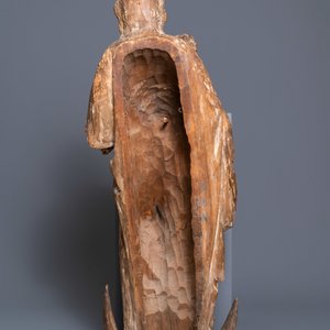 A large polychromed limewood figure of a Madonna with child, Germany, 15th C. — 照片 3