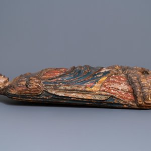 A large polychromed oak figure of Catherine of Alexandria, 16th C. — 照片 4