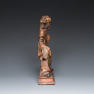 A large polychromed wood sculpture of a prophet, Flanders, 15/16th C. — 照片 3