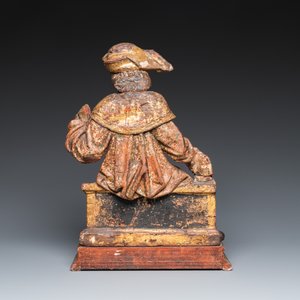 A large polychromed wood sculpture of a prophet, Flanders, 15/16th C. — 照片 4