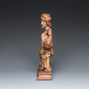 A large polychromed wood sculpture of a prophet, Flanders, 15/16th C. — 照片 5