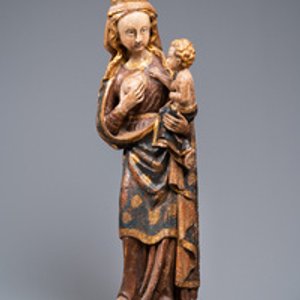 A large polychromed wooden Madonna and Child, Germany, 16th C. — 照片 2