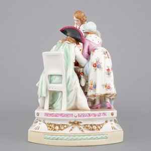A large porcelain group, L'accordee du village, 19/20th C., after J-B Greuze — 照片 4