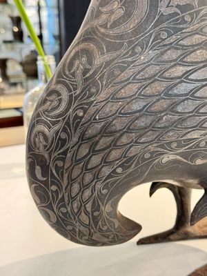 A large Qajar damascened steel bird-form sculpture, Persia, 19th C. — 照片 12