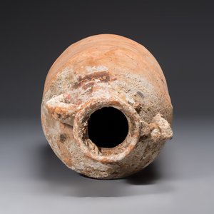 A large Roman pottery wine or fish oil transport amphora with marine encrustation, North Africa, 4/5th C. — photo 6