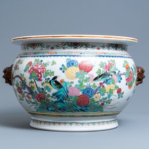 A large round Chinese famille rose-style jardinière, Samson, Paris, 19th C. — 照片 4