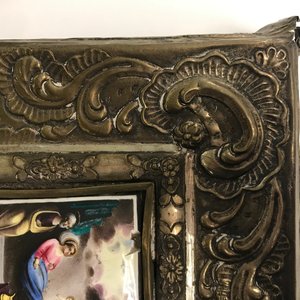 A large Russian gilt copper icon with porcelain plaques, 19th C. — 照片 21