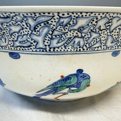 A large Samson Iznik-style bowl with peacocks — photo 6