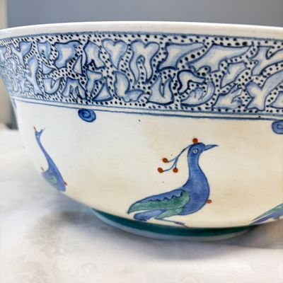 A large Samson Iznik-style bowl with peacocks — photo 7