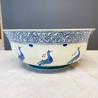 A large Samson Iznik-style bowl with peacocks — photo 2