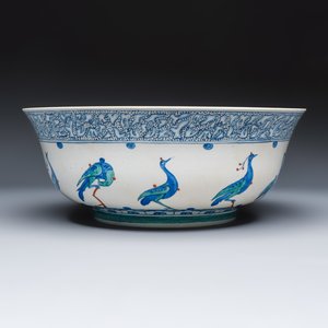 A large Samson Iznik-style bowl with peacocks — photo 3