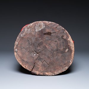 A large Vietnamese red-and-gilt-lacquered wood sculpture of a heavenly king, 19/20th C. — 照片 6