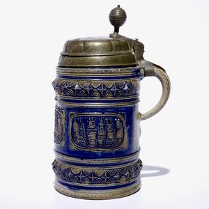 A large Westerwald stein with pewter lid decorated with views of Cologne, 17th C. — photo 2