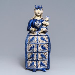 A large Westerwald stoneware model of the Virgin and child, 1st half 17th C. — photo 2