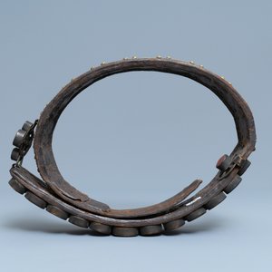 A leather marriage belt with carnelian and brass plaques, Balkan region, 18/19th C. — 照片 6