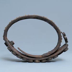 A leather marriage belt with carnelian and brass plaques, Balkan region, 18/19th C. — 照片 7