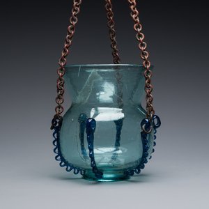 A light blue glass mosque lamp, Syria or Persia, 10th C. — photo 1
