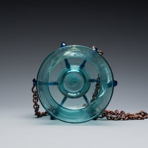 A light blue glass mosque lamp, Syria or Persia, 10th C. — photo 10