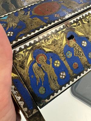 A Limoges champlevé enamel reliquary casket depicting the murder of Thomas Becket, France — photo 24