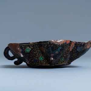 A Limoges enamel bowl depicting Saint Francis and Saint Catharine on the back, France, 1st half 17th C. — 照片 3
