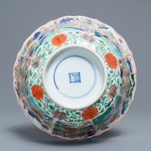 A lobed Chinese famille verte bowl, Kangxi — 照片 6