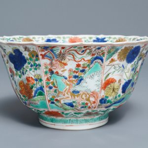 A lobed Chinese famille verte bowl, Kangxi — 照片 7
