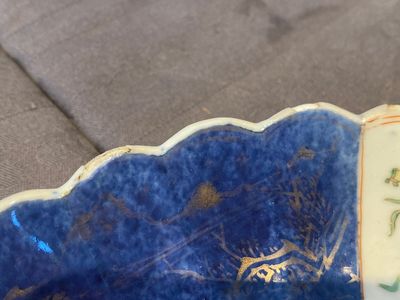 A lobed Chinese famille verte dish and a bowl, Kangxi — photo 13
