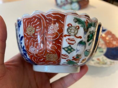 A lobed Chinese famille verte dish and a bowl, Kangxi — photo 4