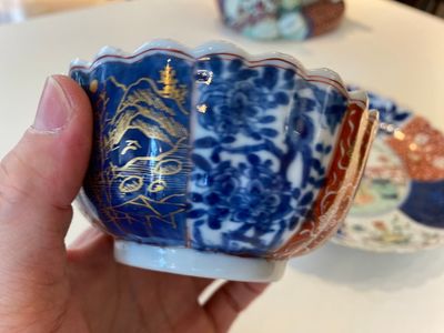 A lobed Chinese famille verte dish and a bowl, Kangxi — photo 5