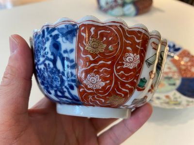 A lobed Chinese famille verte dish and a bowl, Kangxi — photo 6