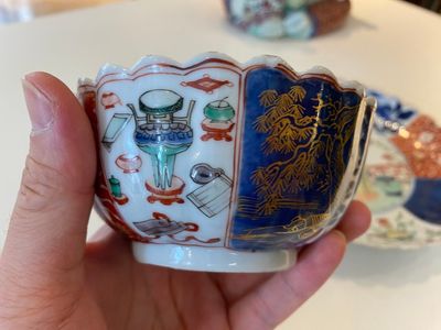 A lobed Chinese famille verte dish and a bowl, Kangxi — photo 7
