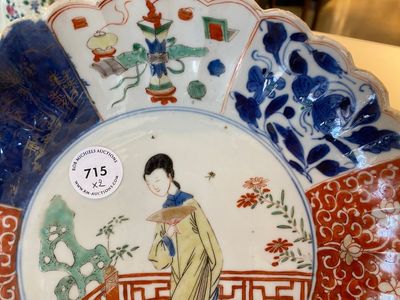 A lobed Chinese famille verte dish and a bowl, Kangxi — photo 9