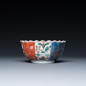A lobed Chinese famille verte dish and a bowl, Kangxi — photo 6